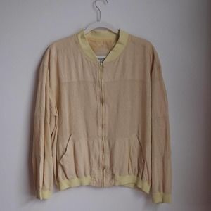 Vintage raw silk track jacket